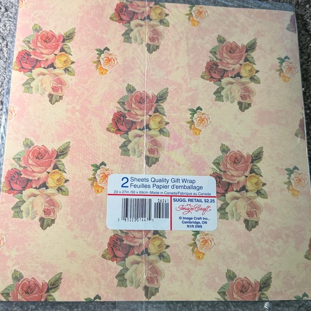 5/$25 VINTAGE Birthday Wrapping Paper Flowers Floral